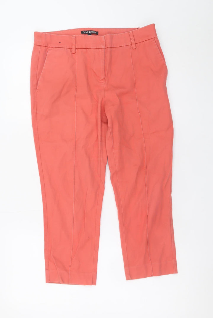 Next Petite Women's Orange Chino Shorts Size 10 Petite Cotton Stretch