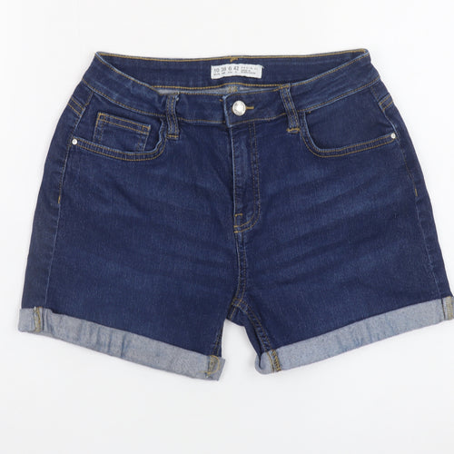 Denim Co Women's Blue Size 10 Mid Rise Cuffed Denim Shorts