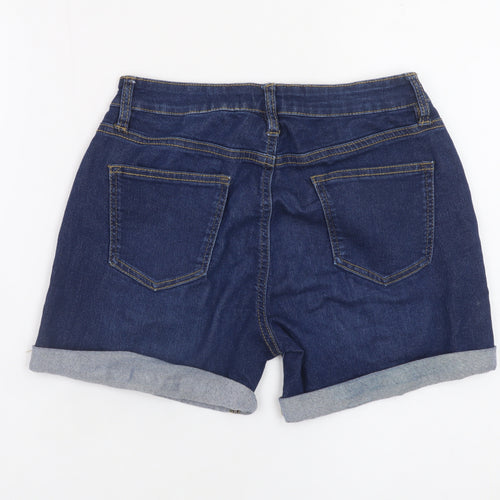 Denim Co Women's Blue Size 10 Mid Rise Cuffed Denim Shorts
