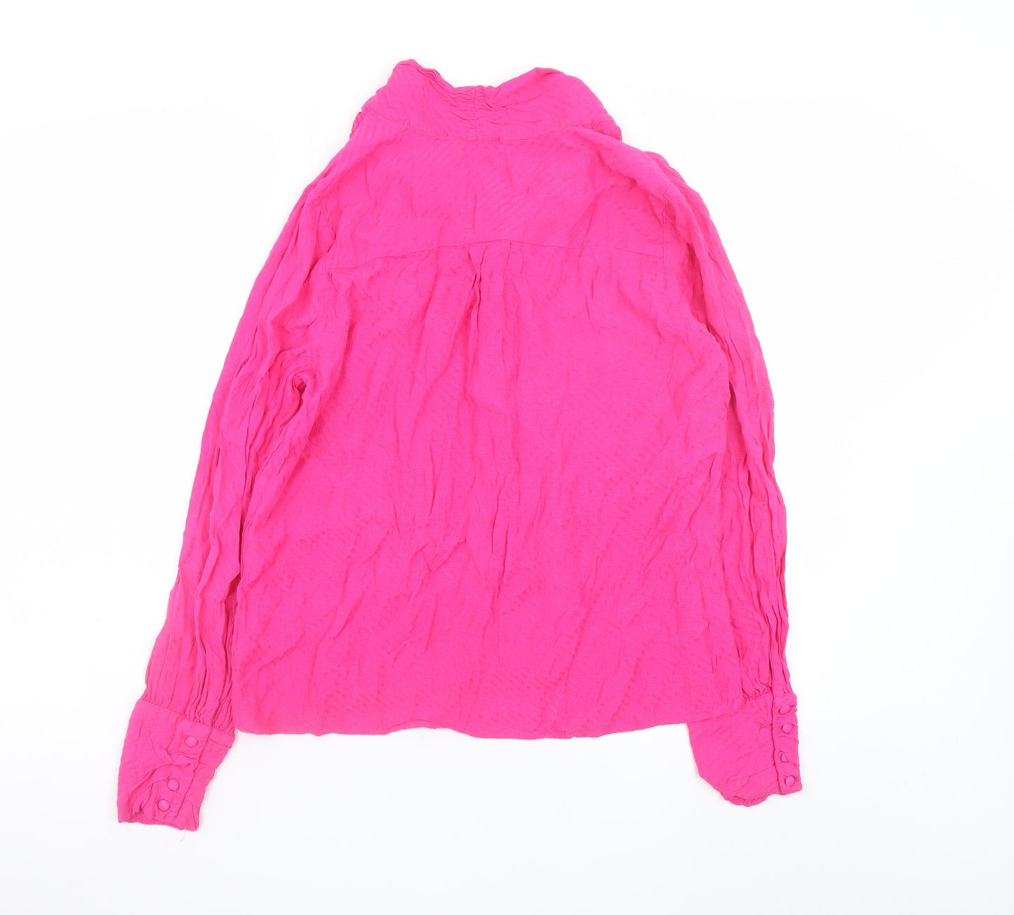 Gallery Womens Pink Long Sleeve Viscose Tunic Blouse Size 12