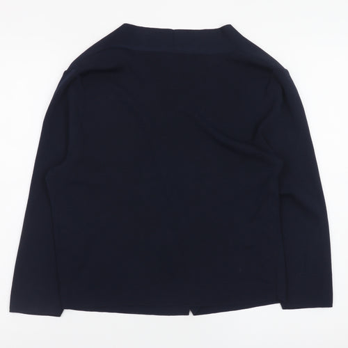 Gerry Weber Women's Blue Viscose Blend Open Cardigan Size 12