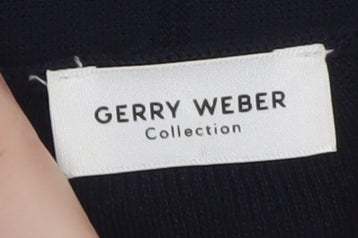 Gerry Weber Women's Blue Viscose Blend Open Cardigan Size 12