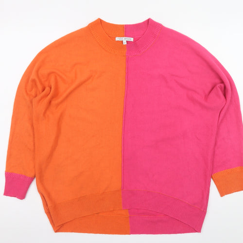 Next Petite Womens Multicoloured Crew Neck Pullover Jumper Size 12