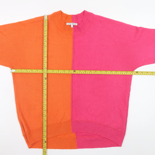 Next Petite Womens Multicoloured Crew Neck Pullover Jumper Size 12