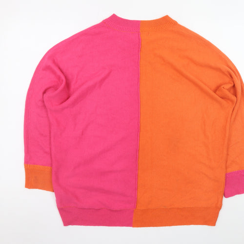 Next Petite Womens Multicoloured Crew Neck Pullover Jumper Size 12
