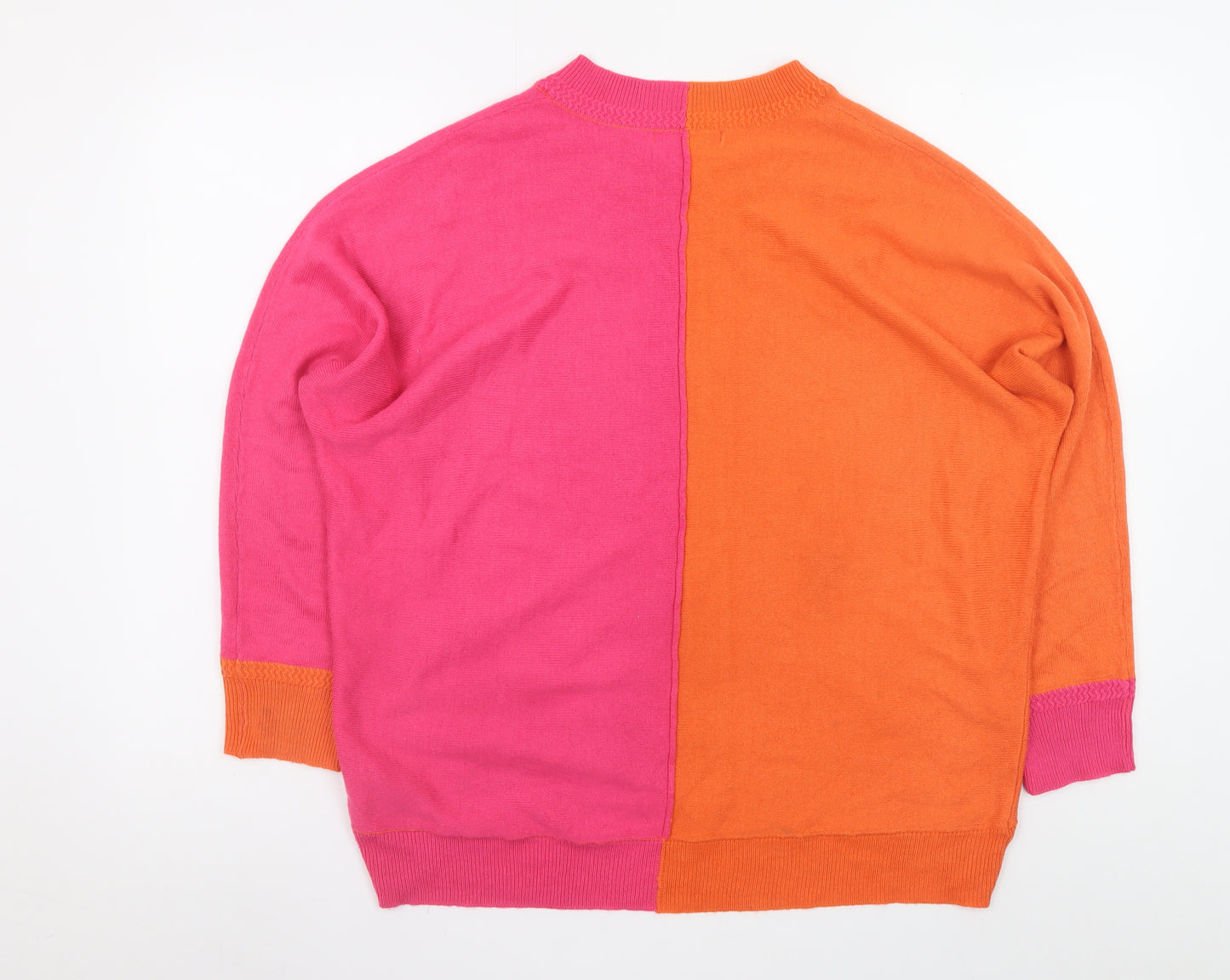 Next Petite Womens Multicoloured Crew Neck Pullover Jumper Size 12