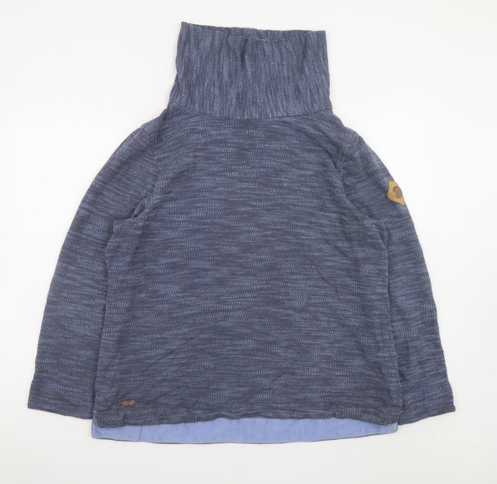 Regatta Women Blue Roll Neck Lightweight Pullover Jumper Size 14