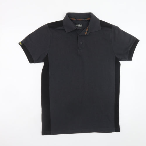 Snickers Workwear Mens Black Small Short Sleeve Polo Shirt