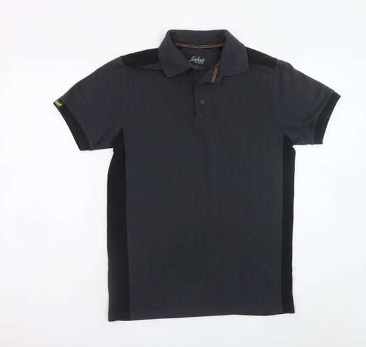 Snickers Workwear Mens Black Small Short Sleeve Polo Shirt