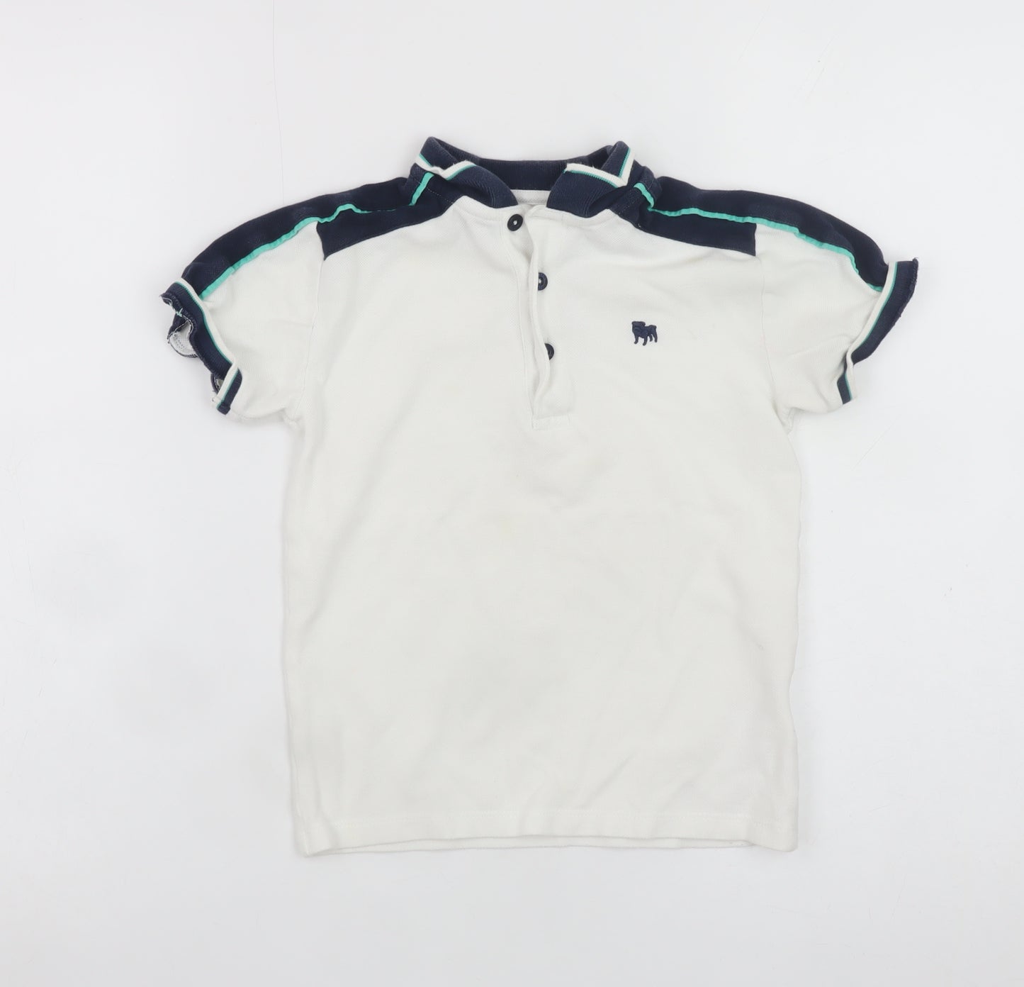 Jasper Conran Boys White Polo Shirt 6-7 Years Short Sleeve Casual Top