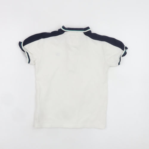 Jasper Conran Boys White Polo Shirt 6-7 Years Short Sleeve Casual Top