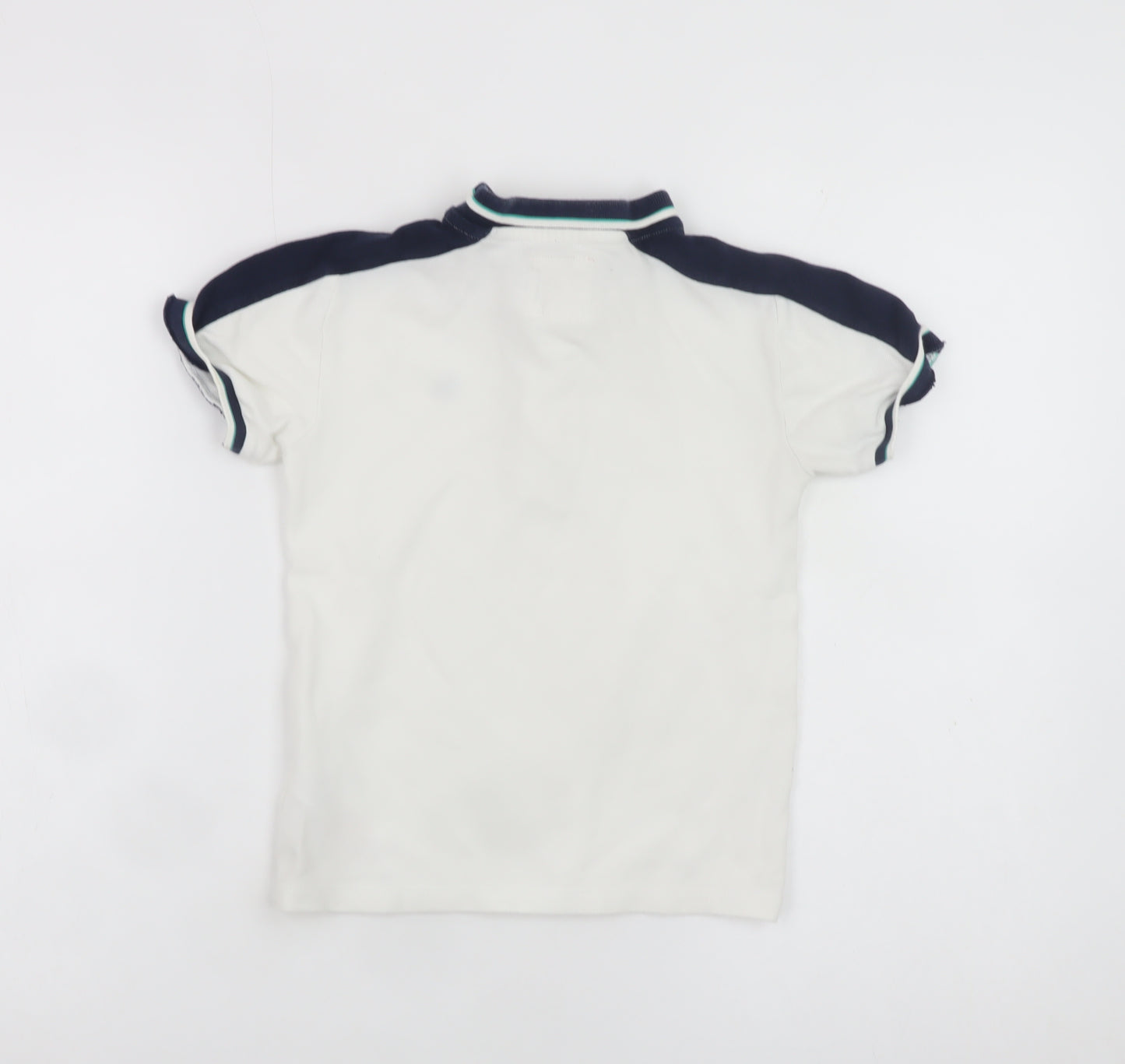 Jasper Conran Boys White Polo Shirt 6-7 Years Short Sleeve Casual Top