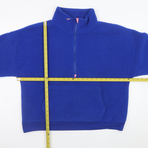 Dunnes Stores Women's Blue Fleece 1/2 Zip Pullover Sweatshirt M