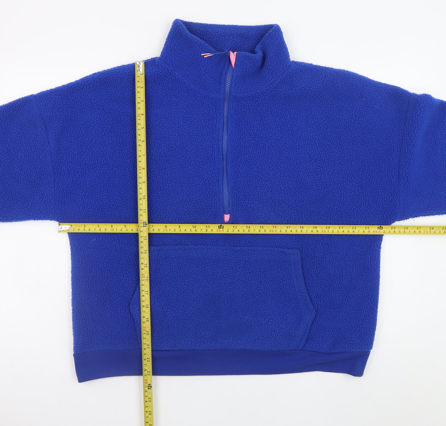 Dunnes Stores Women's Blue Fleece 1/2 Zip Pullover Sweatshirt M