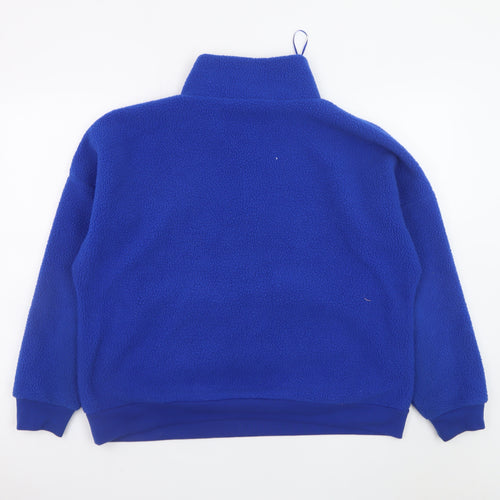 Dunnes Stores Women's Blue Fleece 1/2 Zip Pullover Sweatshirt M