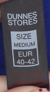 Dunnes Stores Women's Blue Fleece 1/2 Zip Pullover Sweatshirt M
