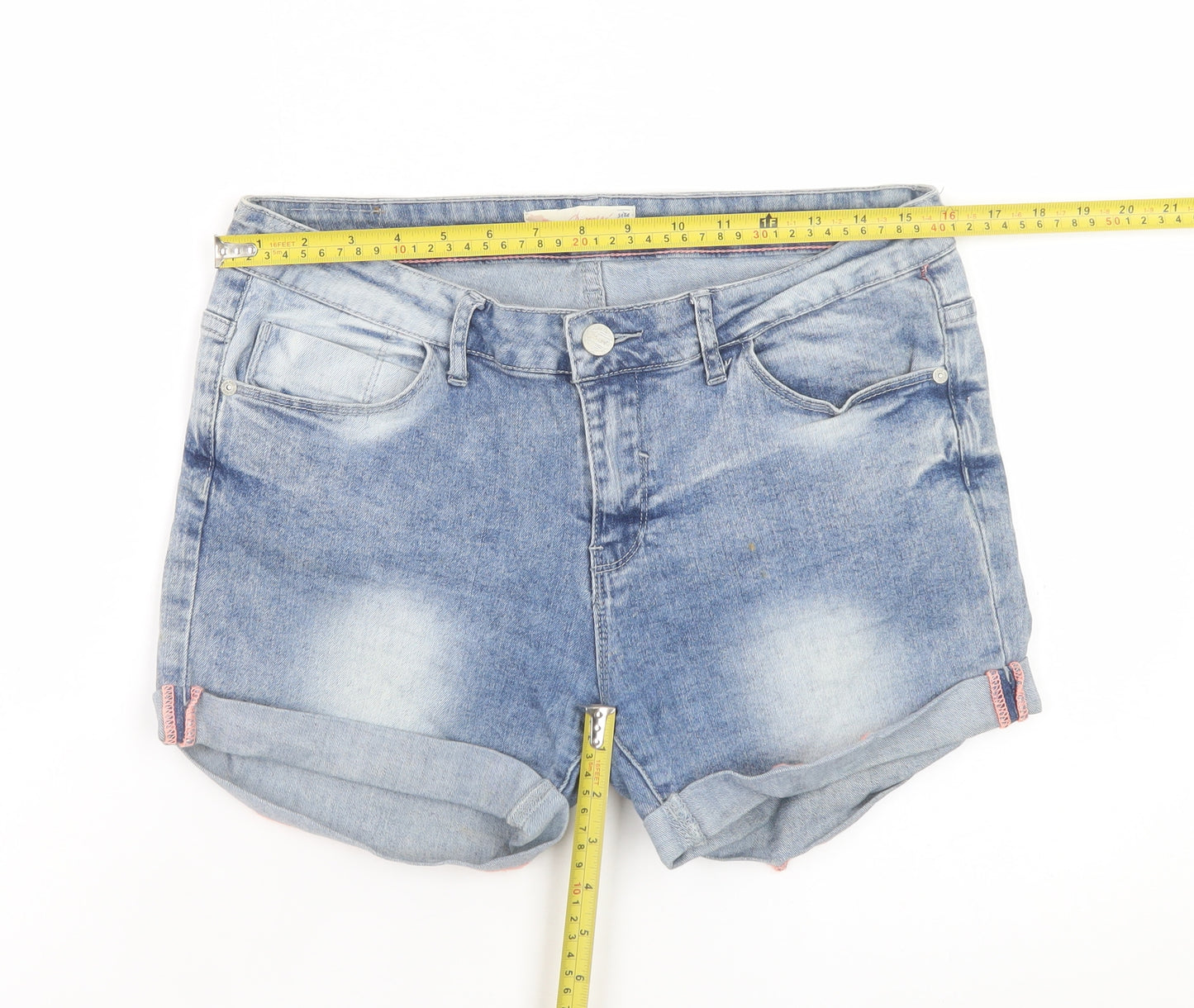 Diverse Women Blue Denim Cut-Off Shorts XL Casual Summer