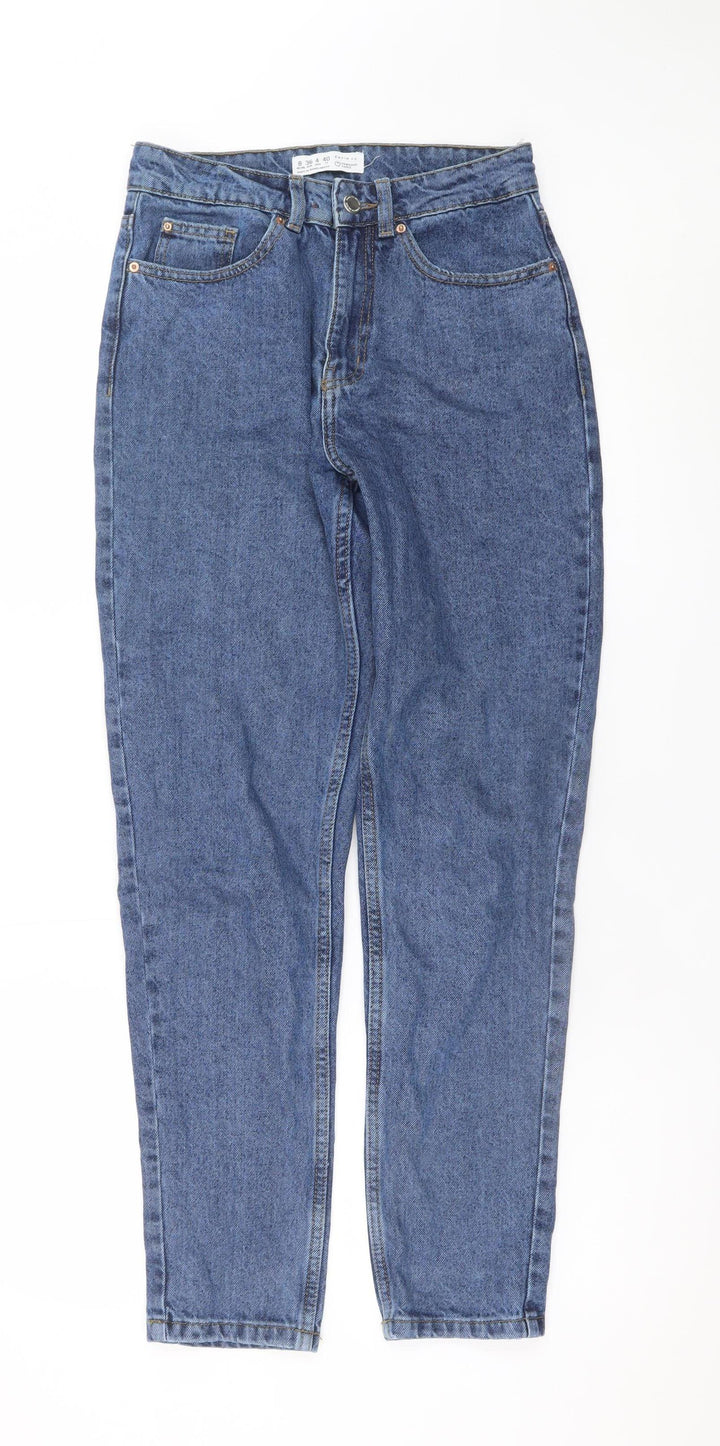 Primark Women’s Blue High Rise Mom Jeans Size 8 Relaxed Fit Denim