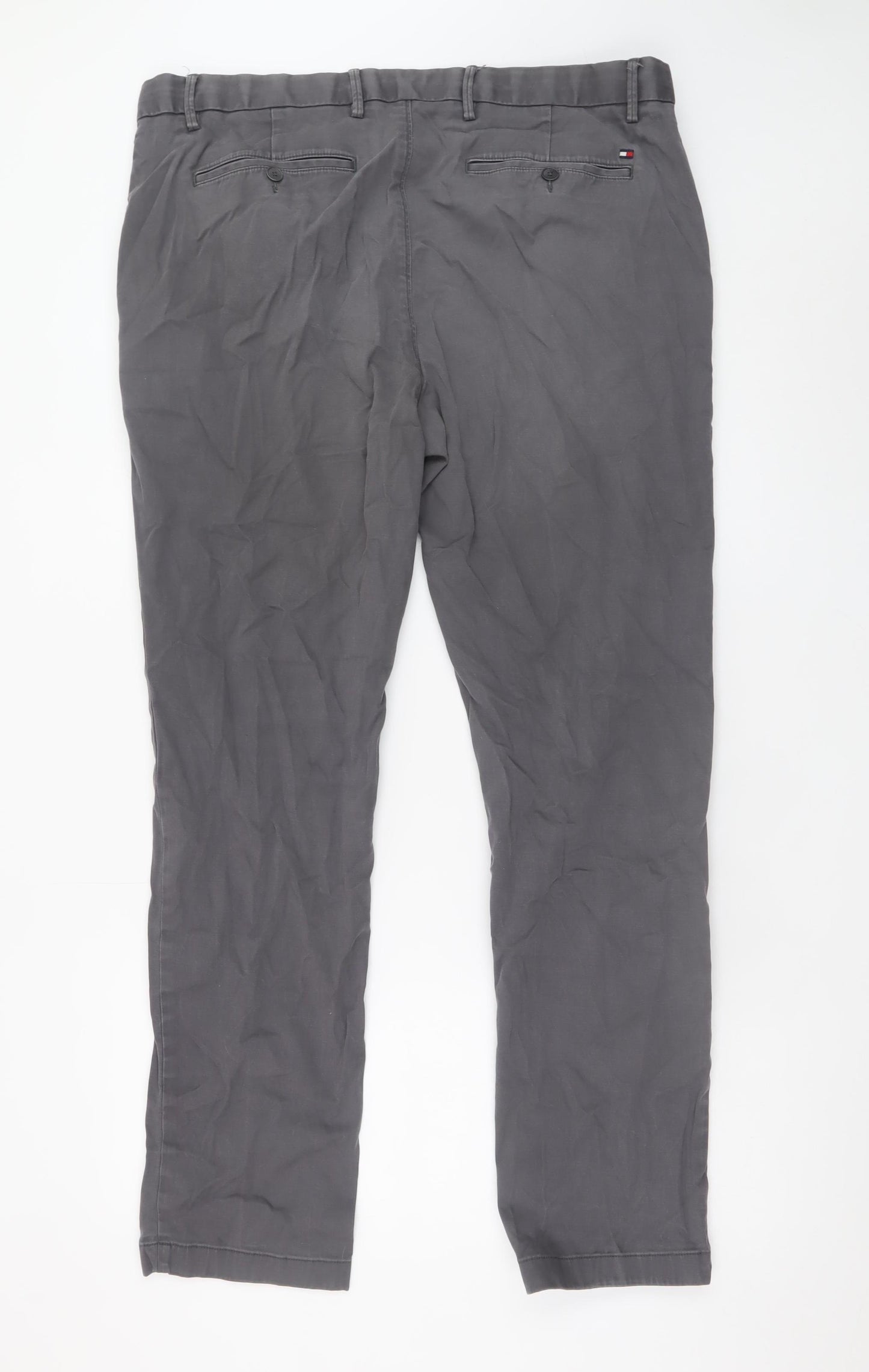 Tommy Hilfiger Men’s Grey Chino Trousers 38x32 Straight Fit