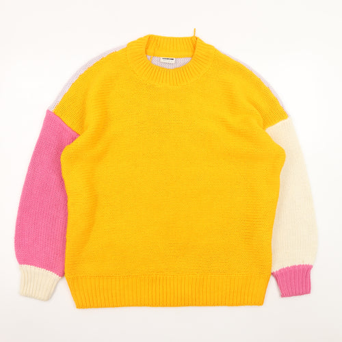 Noisy May Women's Multicoloured Knit Pullover Jumper Size M