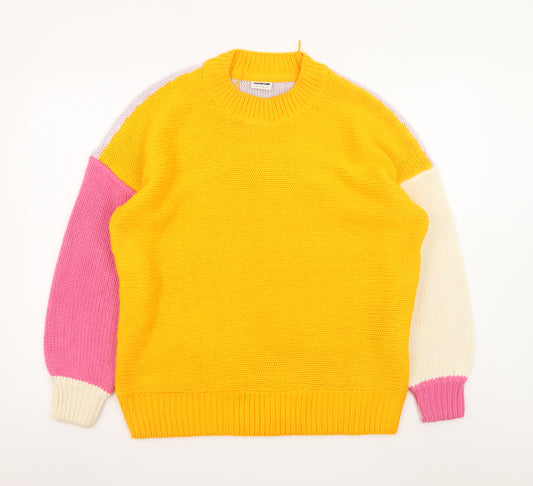 Noisy May Women's Multicoloured Knit Pullover Jumper Size M