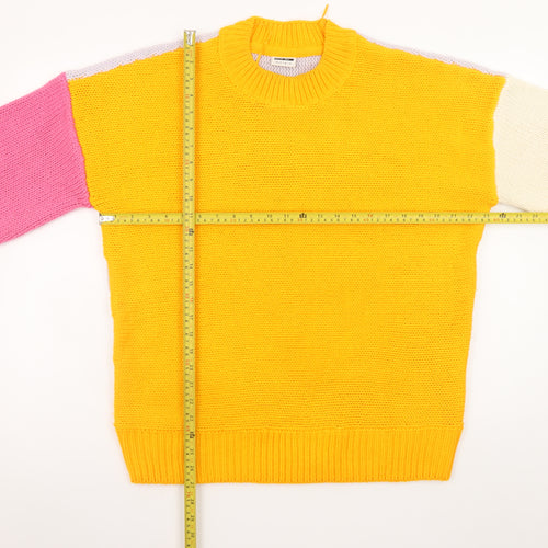 Noisy May Women's Multicoloured Knit Pullover Jumper Size M