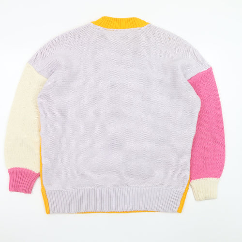 Noisy May Women's Multicoloured Knit Pullover Jumper Size M