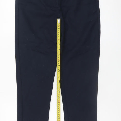 Kew 159 Women's Navy Blue UK 10 Slim Trousers Smart Casual
