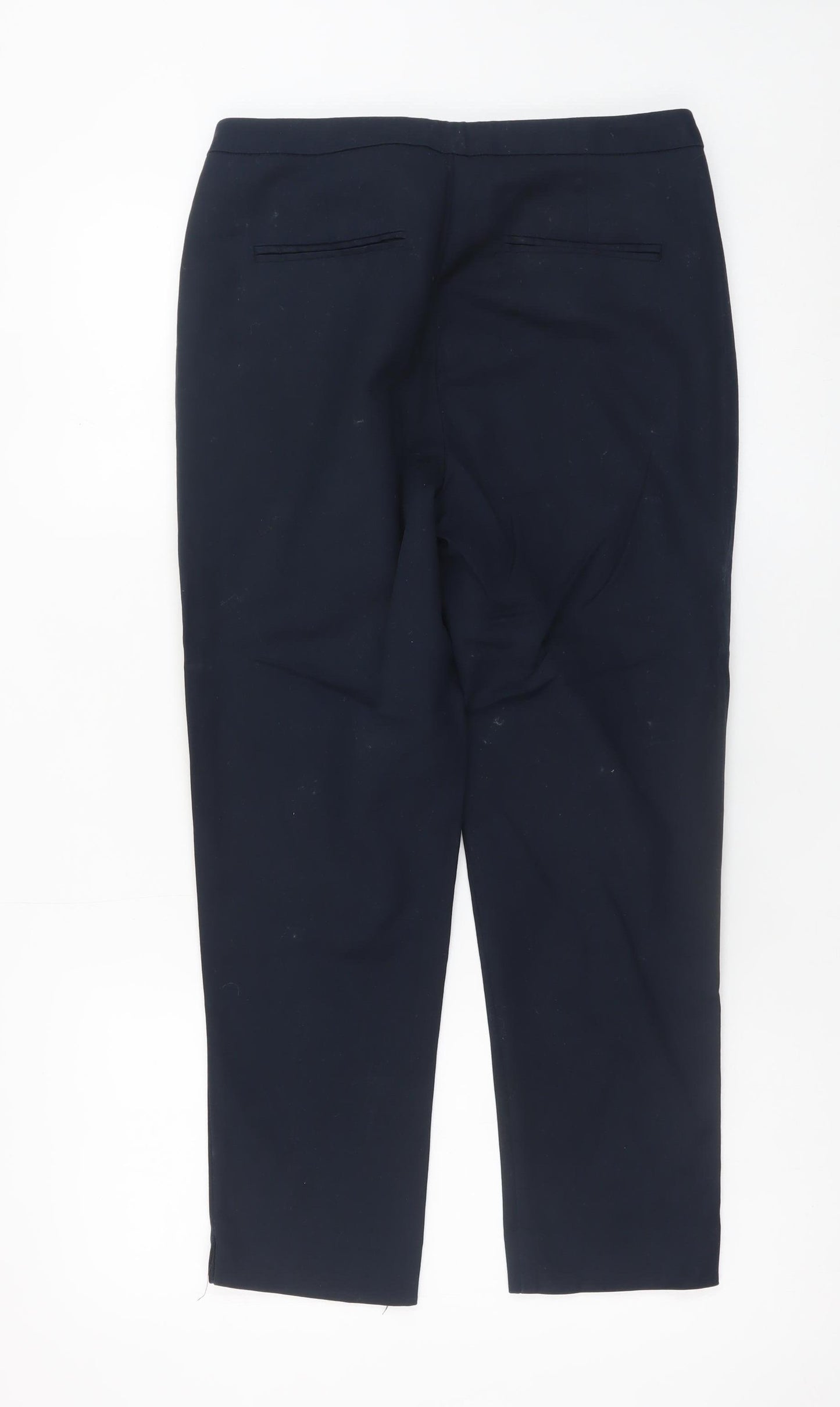Kew 159 Women's Navy Blue UK 10 Slim Trousers Smart Casual