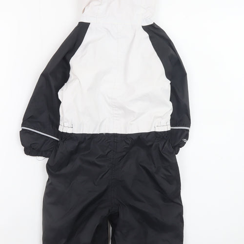 Regatta Baby Unisex Black White Panda Snowsuit 12-18 Months Hooded Winter