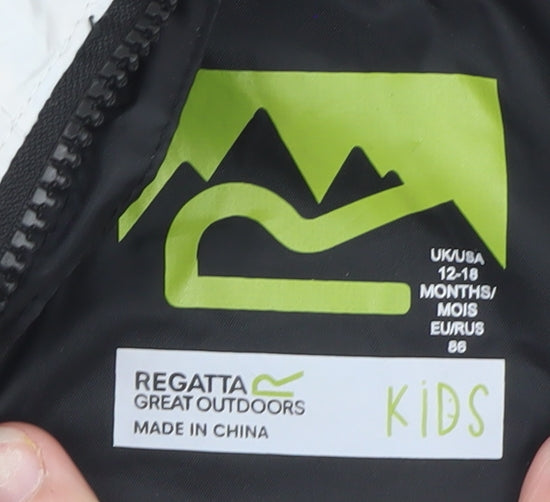 Regatta Baby Unisex Black White Panda Snowsuit 12-18 Months Hooded Winter