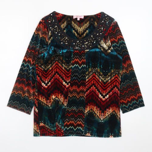 Marks and Spencer Per Una Multicoloured 3/4 Sleeve Tunic Blouse Size 12
