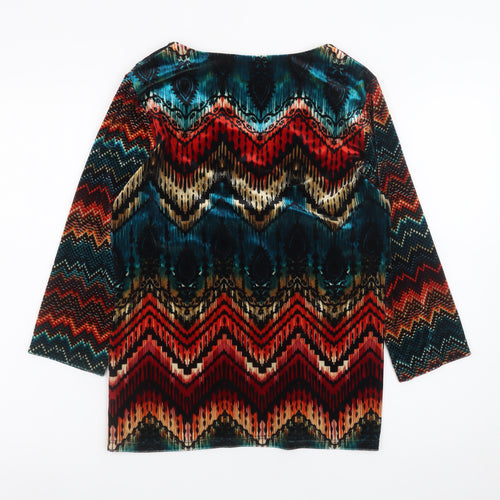 Marks and Spencer Per Una Multicoloured 3/4 Sleeve Tunic Blouse Size 12