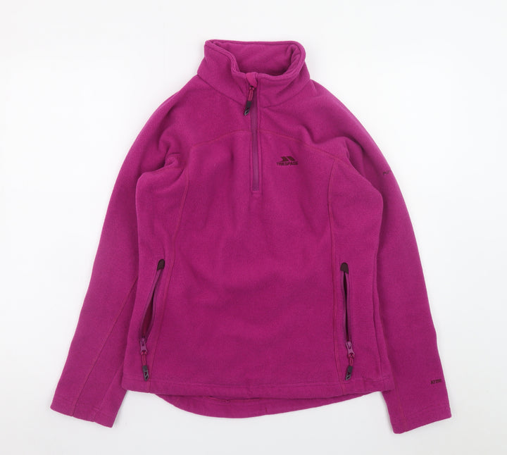 Trespass Women’s Pink Fleece Pullover Sweatshirt Size S with 1/2 Zip