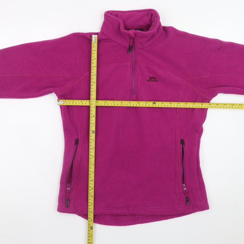Trespass Women’s Pink Fleece Pullover Sweatshirt Size S with 1/2 Zip