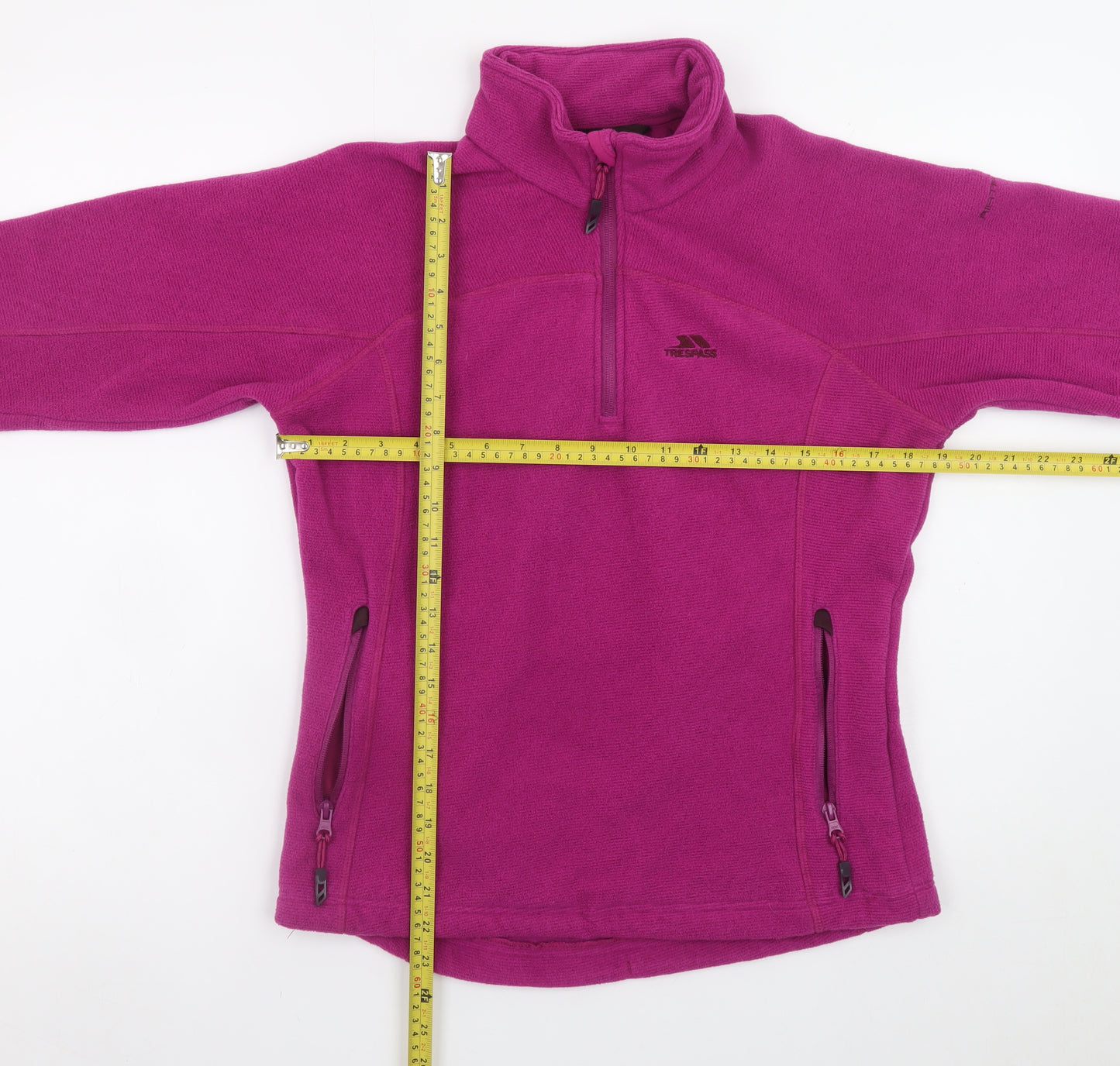 Trespass Women’s Pink Fleece Pullover Sweatshirt Size S with 1/2 Zip
