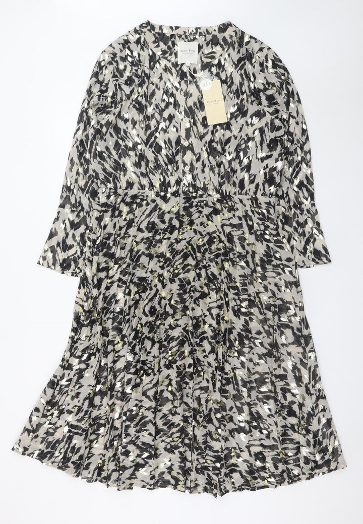 Part Two Womens Multicoloured A-Line Dress Size 14