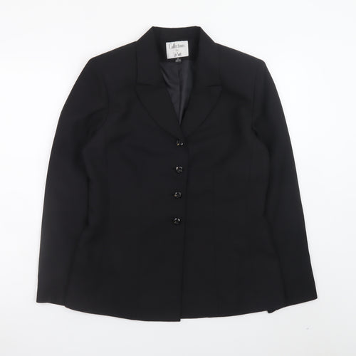 Le Suit Women's Black Size 8 Single-Breasted Blazer Jacket