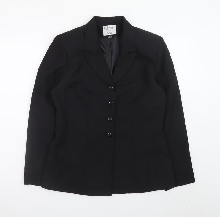 Le Suit Women's Black Size 8 Single-Breasted Blazer Jacket