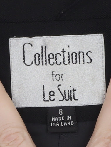 Le Suit Women's Black Size 8 Single-Breasted Blazer Jacket