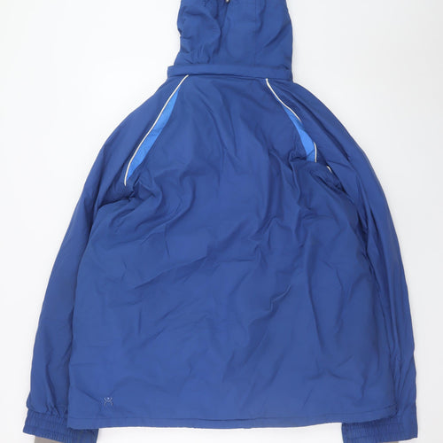 Trespass Men's Blue Waterproof Hooded Parka Jacket L Regular Fit