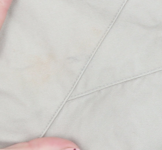 Ben Sherman Men's Beige L Bomber Jacket Cotton Full Zip Casual
