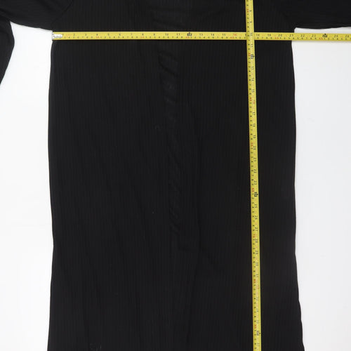 New Look Women Black Plus Size 24 Long Sleeve Shift Dress