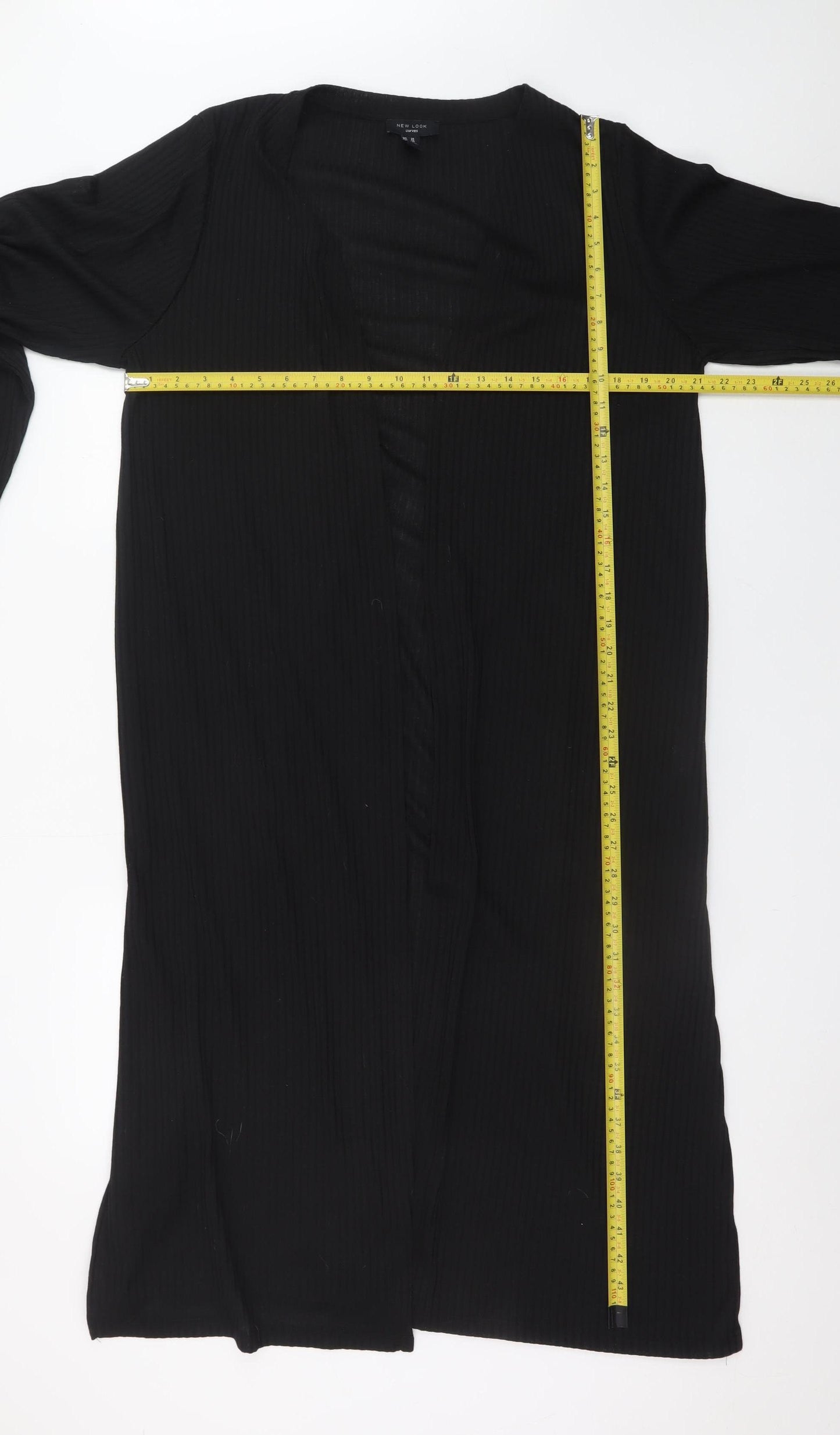 New Look Women Black Plus Size 24 Long Sleeve Shift Dress