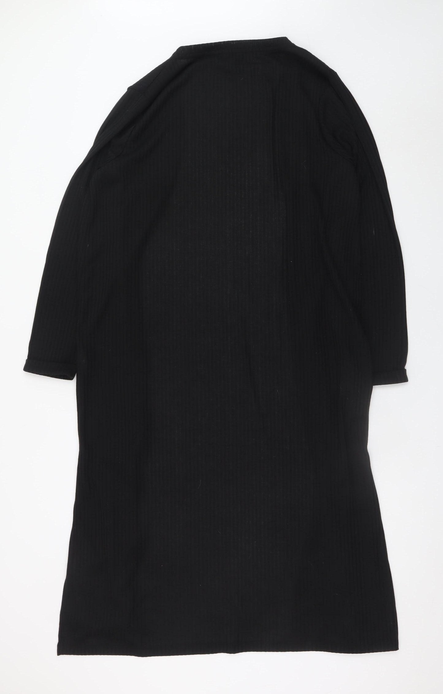 New Look Women Black Plus Size 24 Long Sleeve Shift Dress