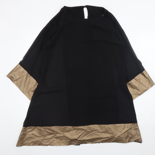 Teddy S.P.A. Women Black L Colourblock Shift Dress