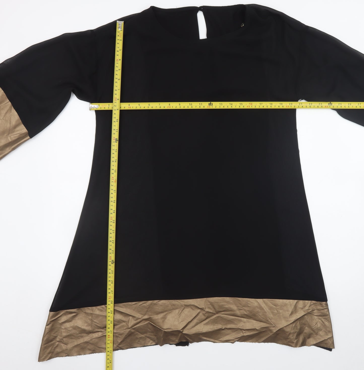 Teddy S.P.A. Women Black L Colourblock Shift Dress