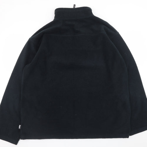 Lonsdale Men's Black XL Fleece Pullover Sweatshirt 1/4 Zip Logo Sportswear