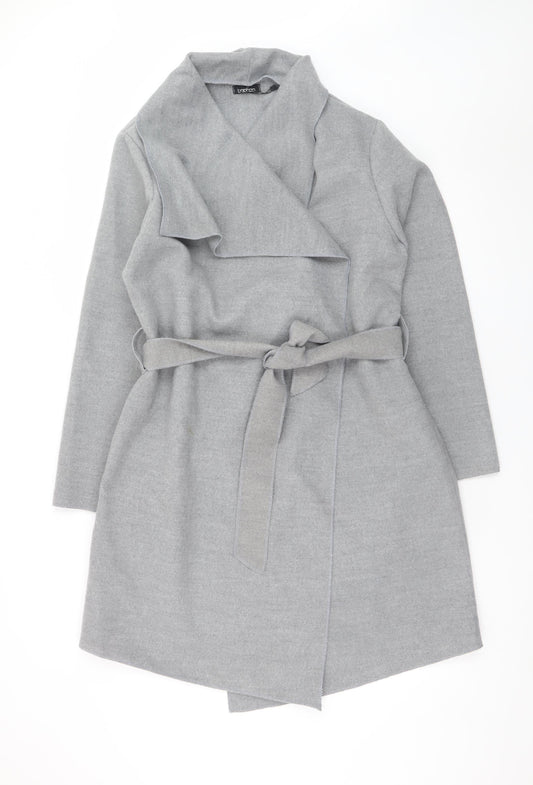 Boohoo Women’s Grey Belted Trench Coat Size 24 Plus