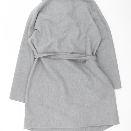 Boohoo Women’s Grey Belted Trench Coat Size 24 Plus